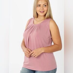 Lucky Brand Women's XL pink  Sleeveless Blouse Shirt Top